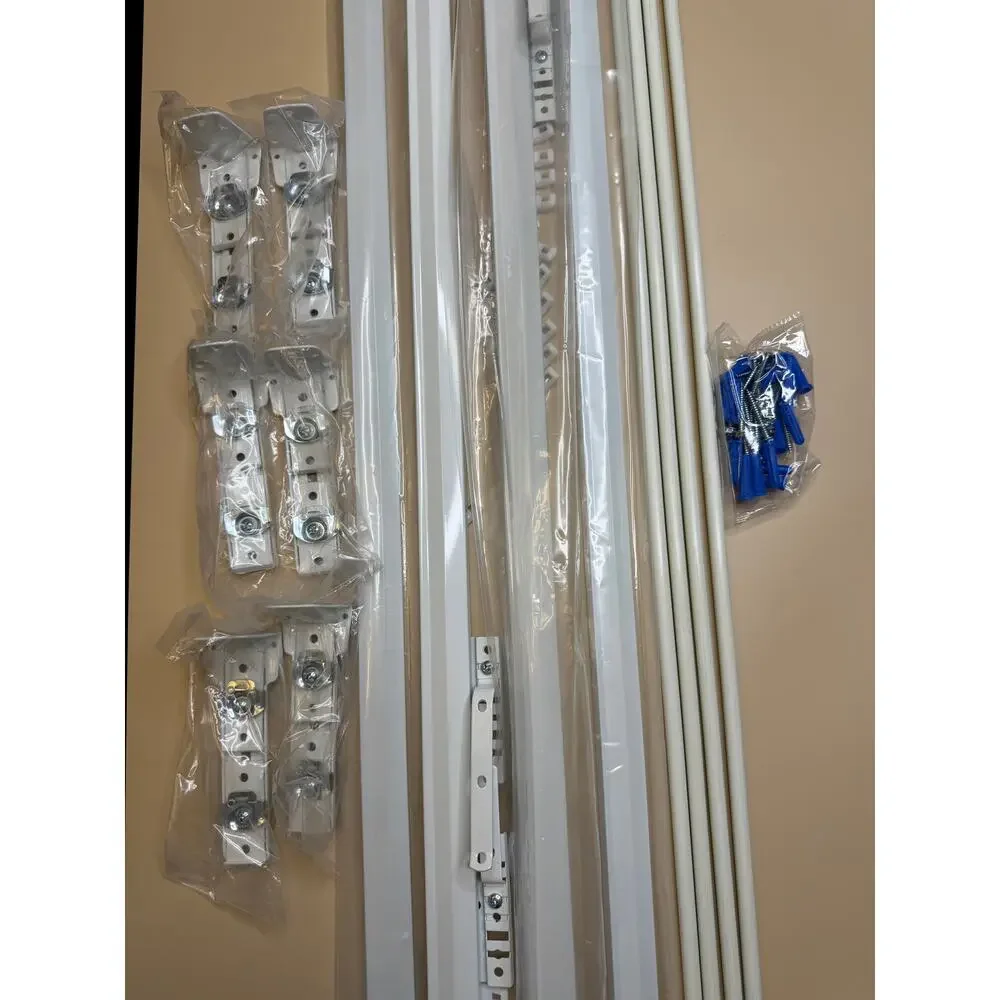 Rod Desyne Baton Draw Double Traverse Rod 120 to 170 in White